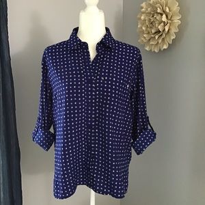 🌴Michael Kors Polka Dot Blouse Sz M 🌴